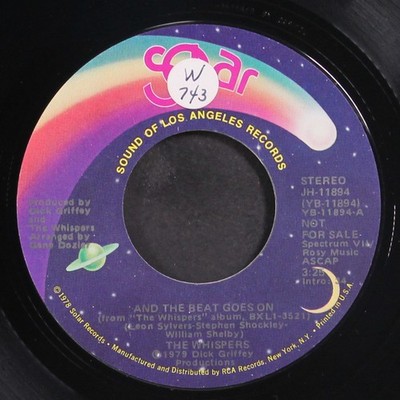WHISPERS : and the beat goes on SOLAR 7'' Single 45 RPM
