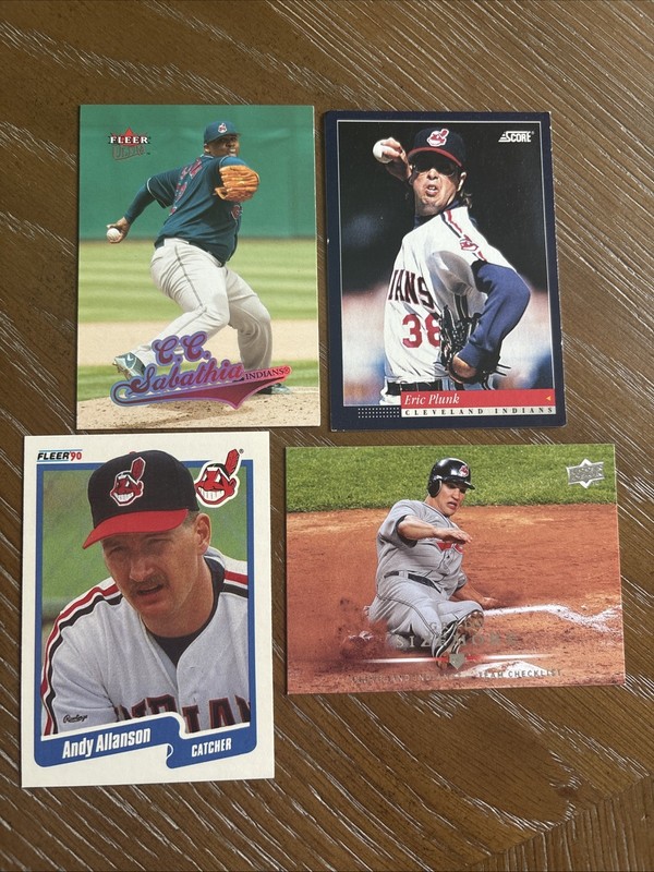 Cleveland Indians Card Lot Allan’s on, Sabathia, Plunk, & Sizemore
