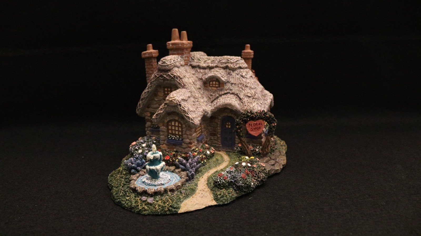 Thomas Kinkade Hawthorne Seaside Village Everett's Flower Shop w COA & Light Kit