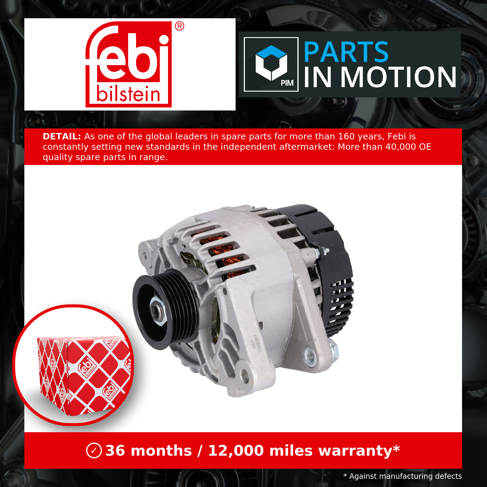 Alternator Fits Toyota Aygo 2005-14 Peugeot Citroën OE 270600Q120 Febi 192921 - Image 4