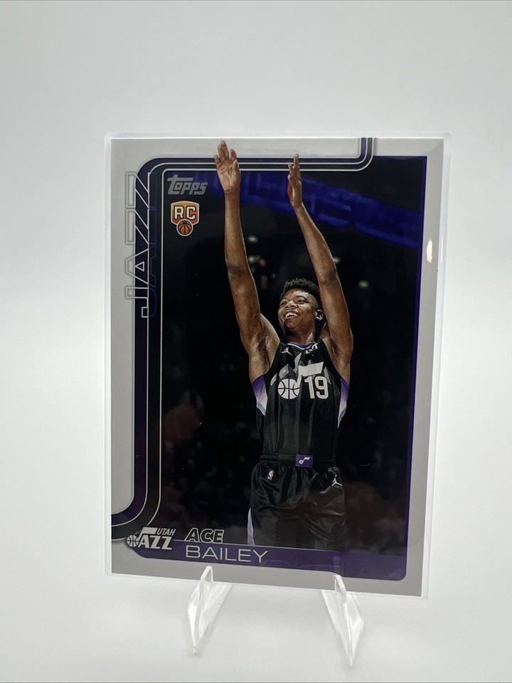 2025-2026 Topps NBA Utah Jazz Ace Bailey Rookie Card #205 Basketball ...