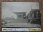 RPPC p 1925 South Shore Line RR Station HEGEWISCH, ILLINOIS. Postcard REAL PHOTO
