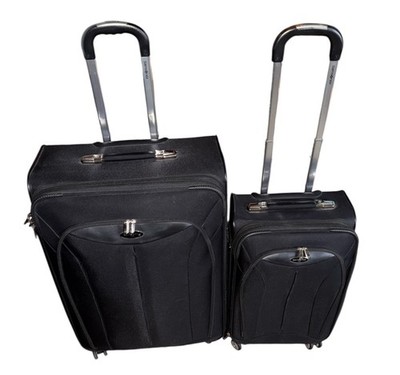 Samsonite 1910 2 Pc Black Luggage Spinner Set (5000018/1000507) 27  & 22  Mint!