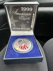U.S. Mint American Eagle 1999 1 oz Silver Dollar Business Strike in Display Case