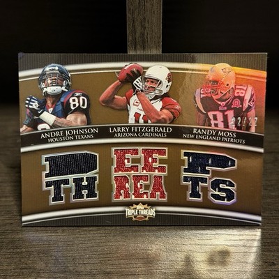 Topps 2010 Triple Threads Andre Johnson Fitzgerald Moss Relic Combo /27 #TTRC-1