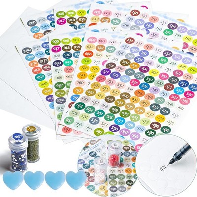 Diamond Painting Labels as Accessories for 2 Set, Round