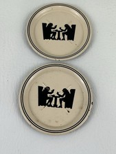 Vintage Coasters Tavern Hall Silhouette Taylor Smith Metal Tin