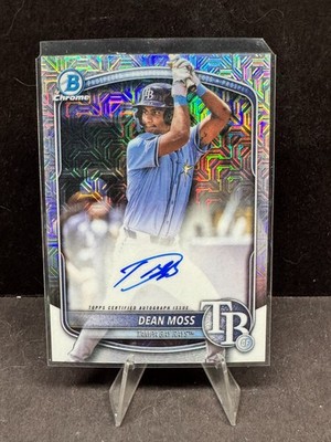 Dean Moss Bowman Draft Mojo Refractor Auto - 2025 Bowman Draft - Tampa Bay Rays