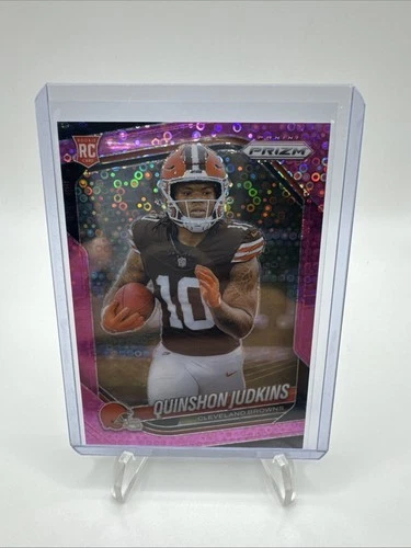 2025 Panini Prizm Football No Huddle Pink Quinshon Judkins #313