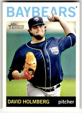2013 Topps Heritage Minor League #135 David Holmberg Mobile BayBears Baseball