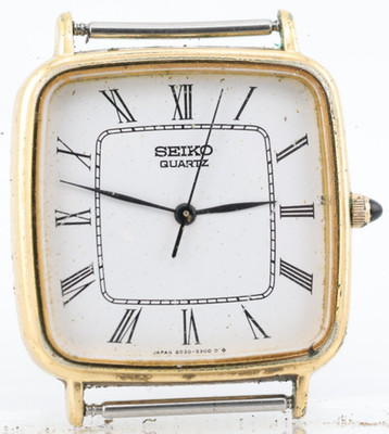 SEIKO QUARTZ TANK WRIST WATCH, 6030-5300, 29.2x35.4mm CASE, 17mm LUG, RUNS (BS)