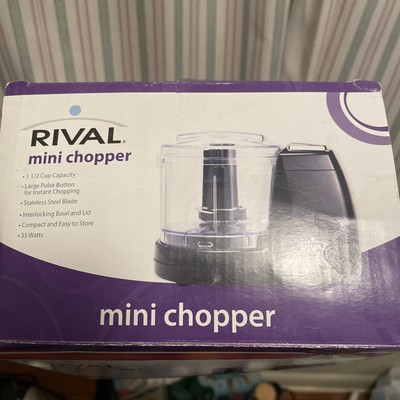 Rival Mini Chopper 1 1/2 Cup Capacity 35 Watts  open box MC-67BL
