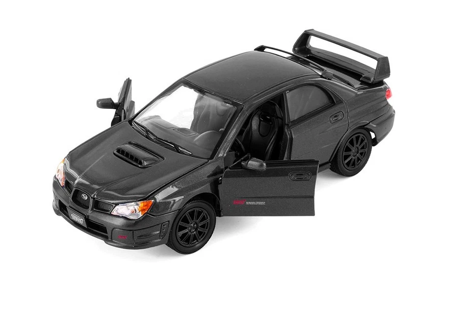 2006 Subaru Impreza WRX STI 1/24 Scale Diecast Model - SHOWCASTS - BLACK w/ BOX - Image 3 of 4
