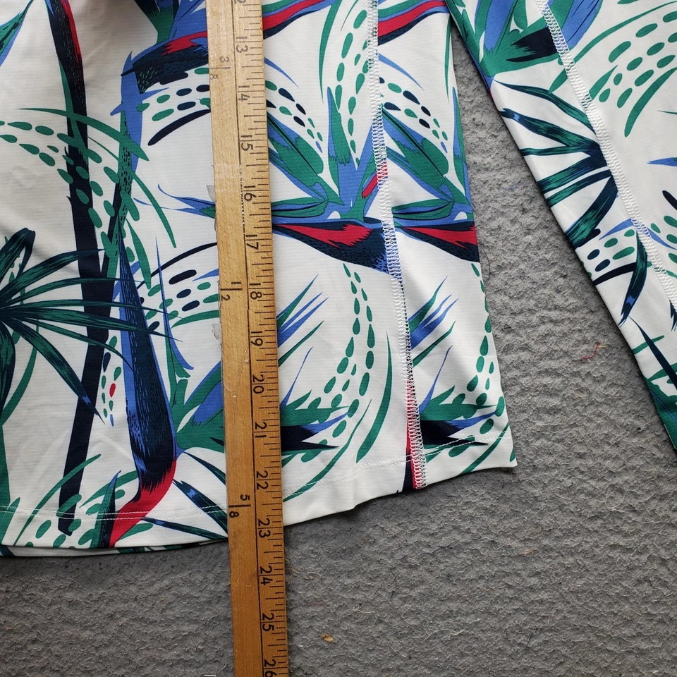 Camisa PUMA Activewear Mujer XS Estampado Multi Hojas Golf UPF 50+ Manga Larga 1/4 Cremallera Foto 3 de 4