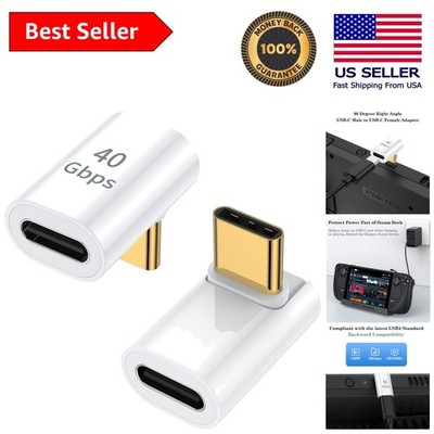 USB C 90 Degree Adapter - 2-Pack for Seamless Device Connectivity