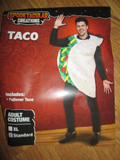 Mens polyfoam WALKING TACO funny HALLOWEEN COSTUME sz standard 40 - 42