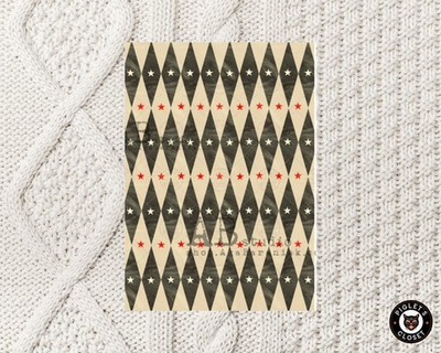 Circus | A4 Rice Paper | A4 Decoupage Paper | AB Studios | Tan & Black