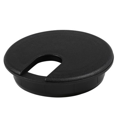 5 Pack Hardware 3'' 76mm Black Round Computer Desk Table Port Wire Cable Cord O