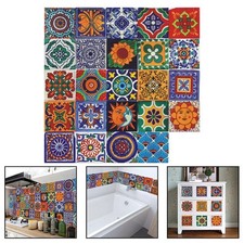 Waterproof Retro Moroccan Stickers Vintage Tile Mosaic Wall Art Bundle
