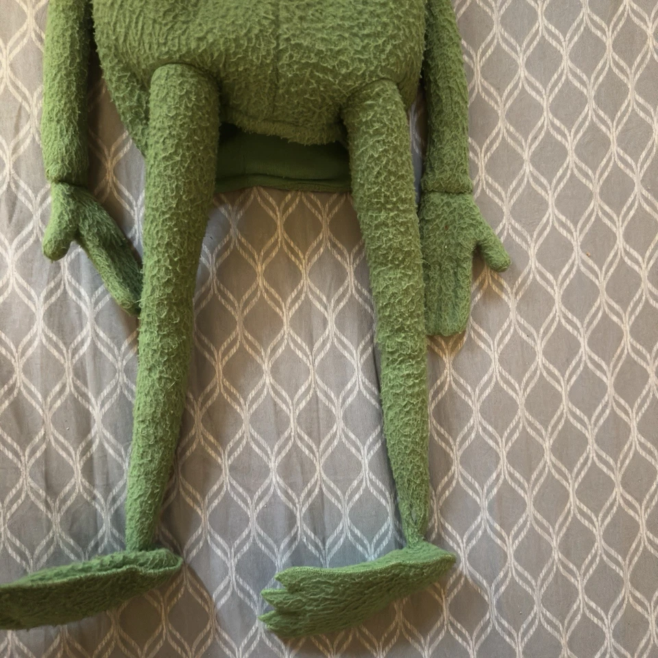 "Collar de marioneta de mano de cuerpo completo de felpa grande de 22"" de colección EDEN Muppets Kermit Frog" Foto 3 de 4