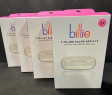 Billie Women’s 5-Blade Razor Refill 6 Pack NEW SEALED 4 Packs NIB