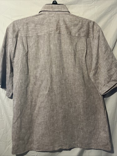 Peter Millar Men’s Short Sleeve Button Up Size Med In A Great Brown Color - Picture 5 of 5