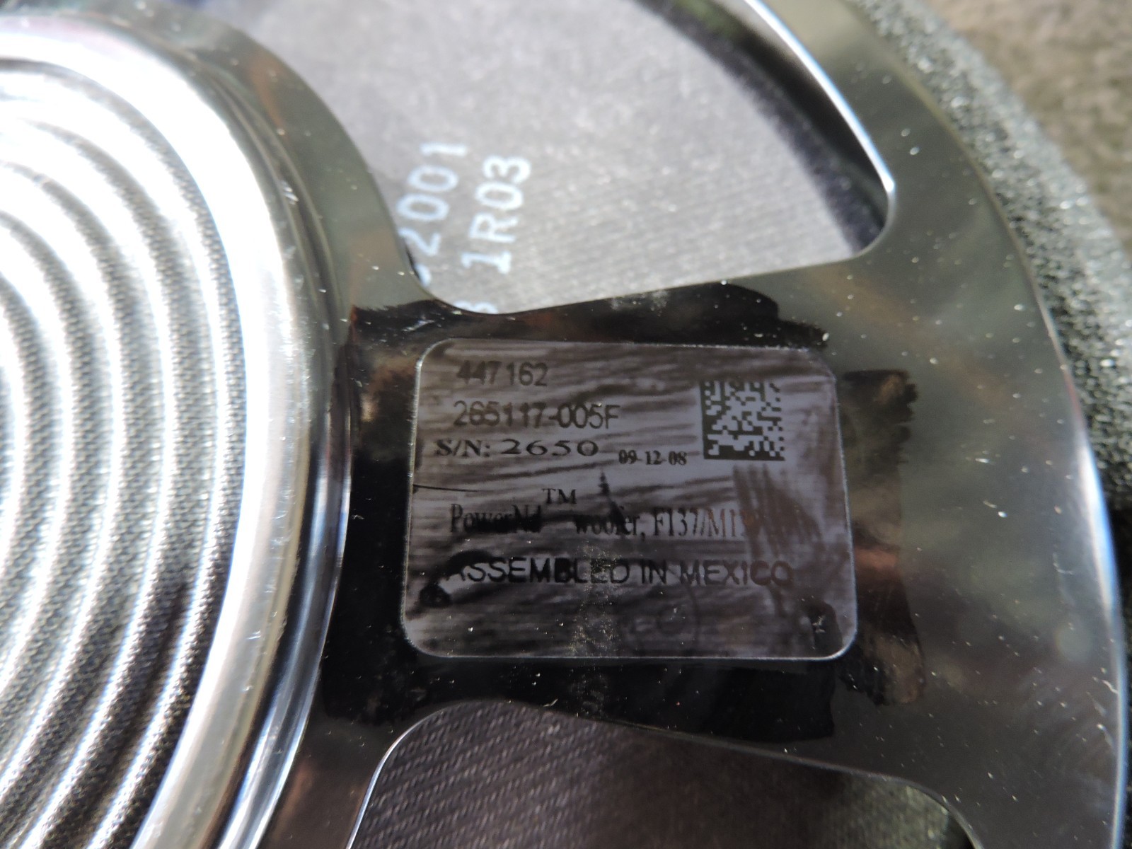 2008-13 MASERATI GRANTURISMO SUBWOOFER SPEAKER 197503