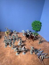 MARX BLUE AND GRAY PLAYSET MOUNTED Union CAVALRY Infantry 54mm VINTAGE Lot