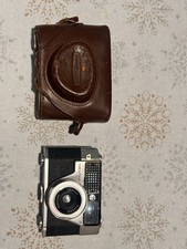 Mansfield Skylark 35mm film camera with its original brown leather case.