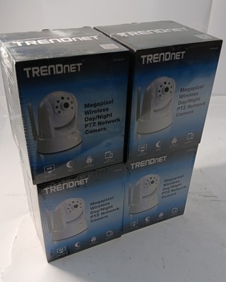 Lot of 4 New TRENDnet TV-IP662WI Megapixel Wireless HD Day/Night PTZ Camera