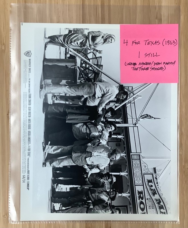 1 4 for Texas (1963) original movie still Ursula Andress/Dean Martin/3 Stooges