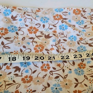 Full Vintage Feedsack: Still A Sack Blue Tan brown flowers