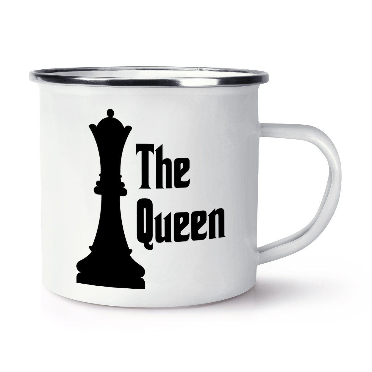 The Queen Chess Enamel Mug Cup Player Mum Funny Mothers Fathers Day Grandma