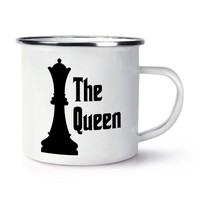 The Queen Schach Emaille Becher Tasse Player Mama Lustig MüTter VäTer Tag Oma