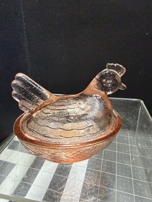 Degenhart Hen On Nest 3 1/2 Inches Pink Peach Hard To Find