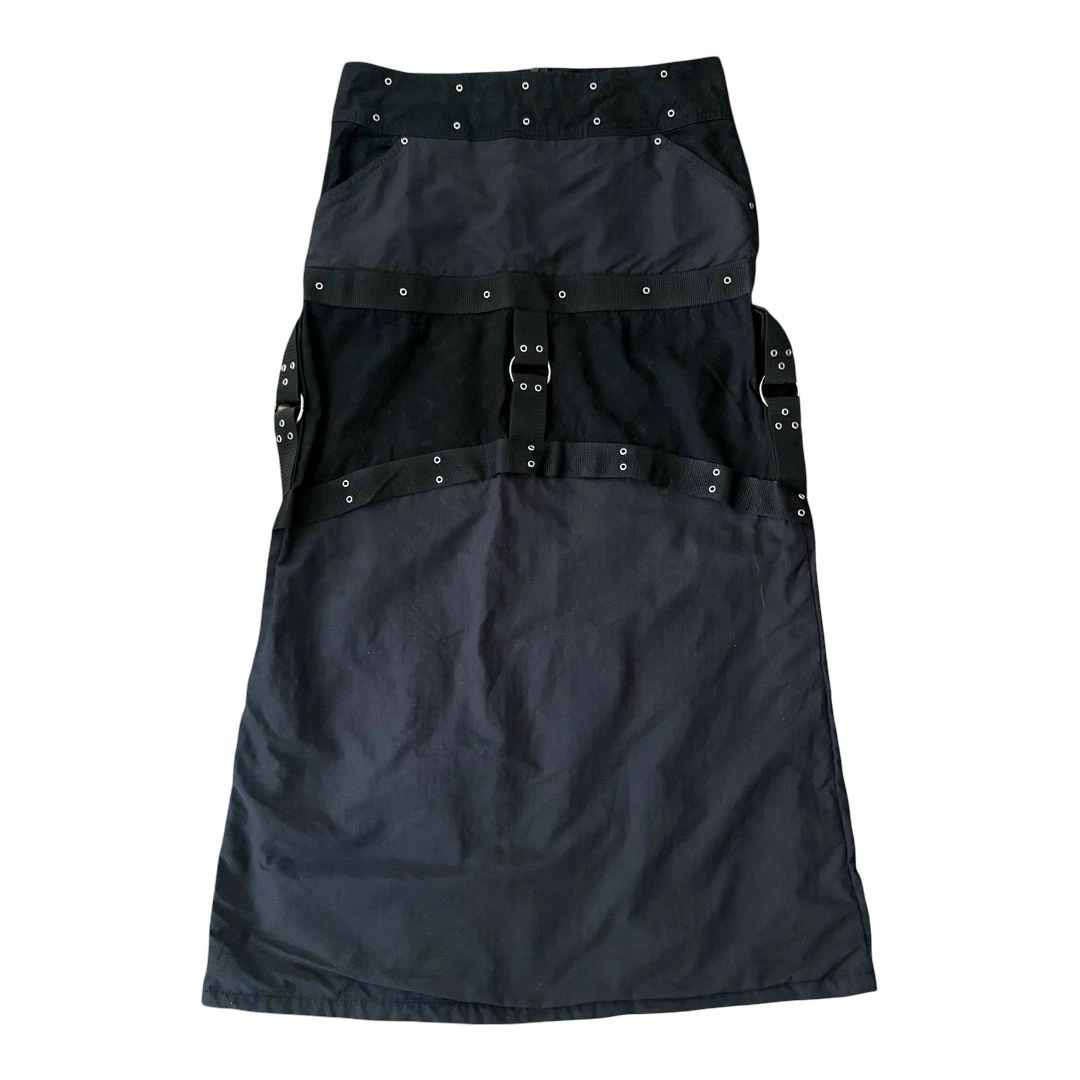 Macgirl Black Maxi Skirt Industrial Goth Grommet Y2K Punk Cyber Bondage Rave M
Opens in a new window