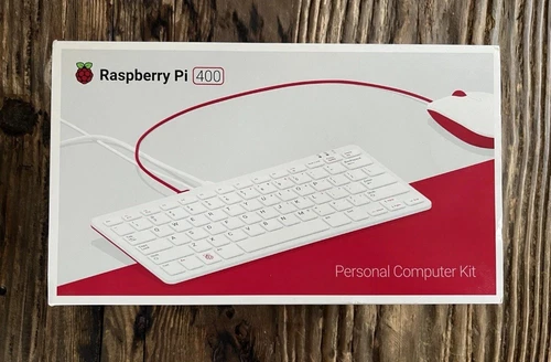 Raspberry Pi 400 PC Kit (microSD, Broadcom BCM2711, 1.80 GHz, 4GB Memory, US Kb)