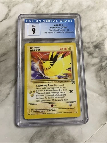Black Star Promo 23 Zapdos CGC 9