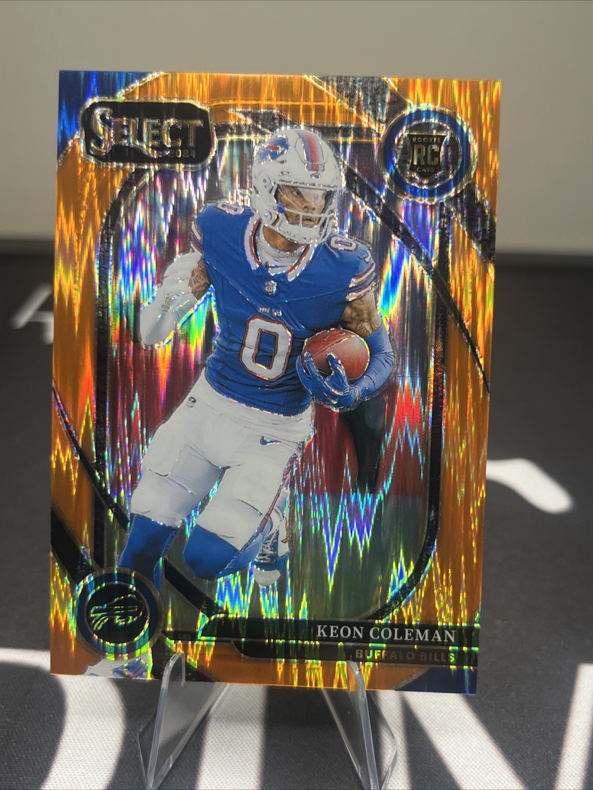 2024 Panini Select Club Level Keon Coleman #280 Orange Shock Prizm /399 (RC)