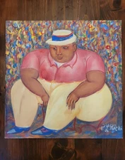 P.L. Riche (12x12) Painting (Haiti)