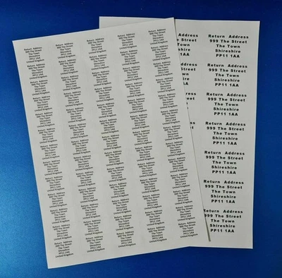 210 Grandes Étiquettes D'Adresse Personnalisées Autocollantes - Photo 1/2
