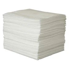 CONDOR 35ZR04 Absorb Pad,Oil-Based Liquids,White,PK100 35ZR04