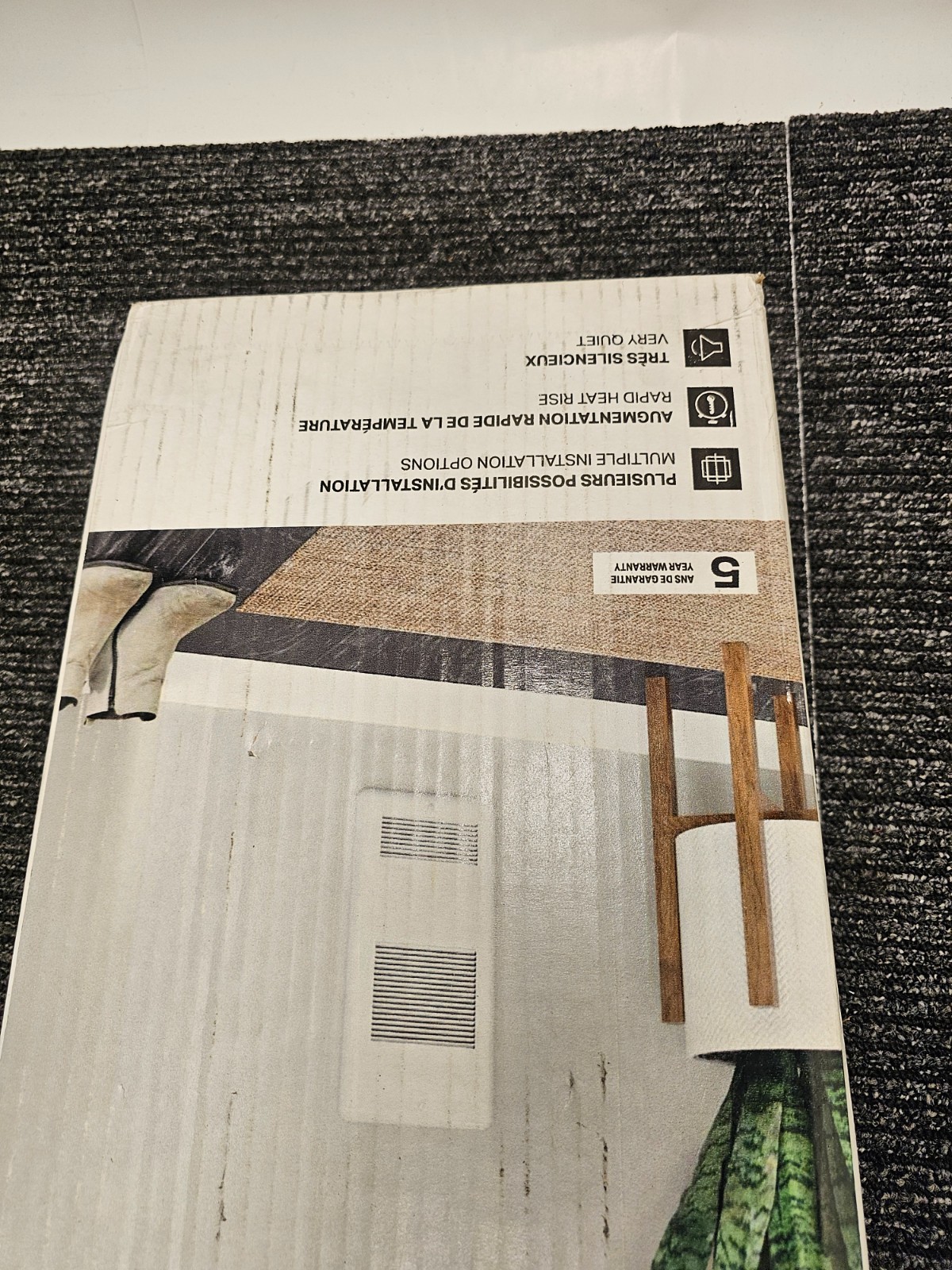 Stelpro ARWF1001W 1000W Pulsair Wall Fan Heater, 40 CFM, 3413 BTU/H, 120V, White