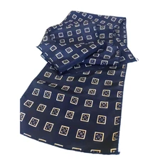 Scarf Black Gold Rectangle 52"" X 8 Square Geometric Stylish