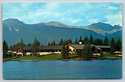 Jasper Park Lodge Lake Lac Beauvert Colin Range Alberta Canada Postcard