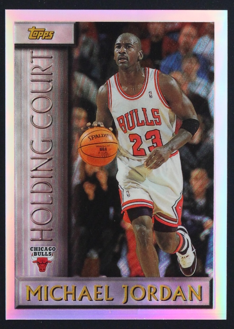 1996-97 Topps Michael Jordan Holding Court Refractor #HC2 Bulls