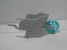 LIGHT PLASTIC WHEELBARROW 1.25" X 3.5" X 1.5" PLAY FIGURE UNBRANDED MF1212