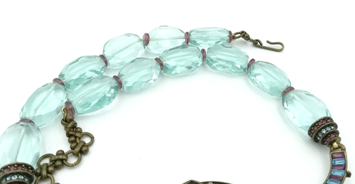 Vintage Heidi Daus Swarovski Crystal Large Asymmetric Runway Statement Necklace - Picture 5 of 7