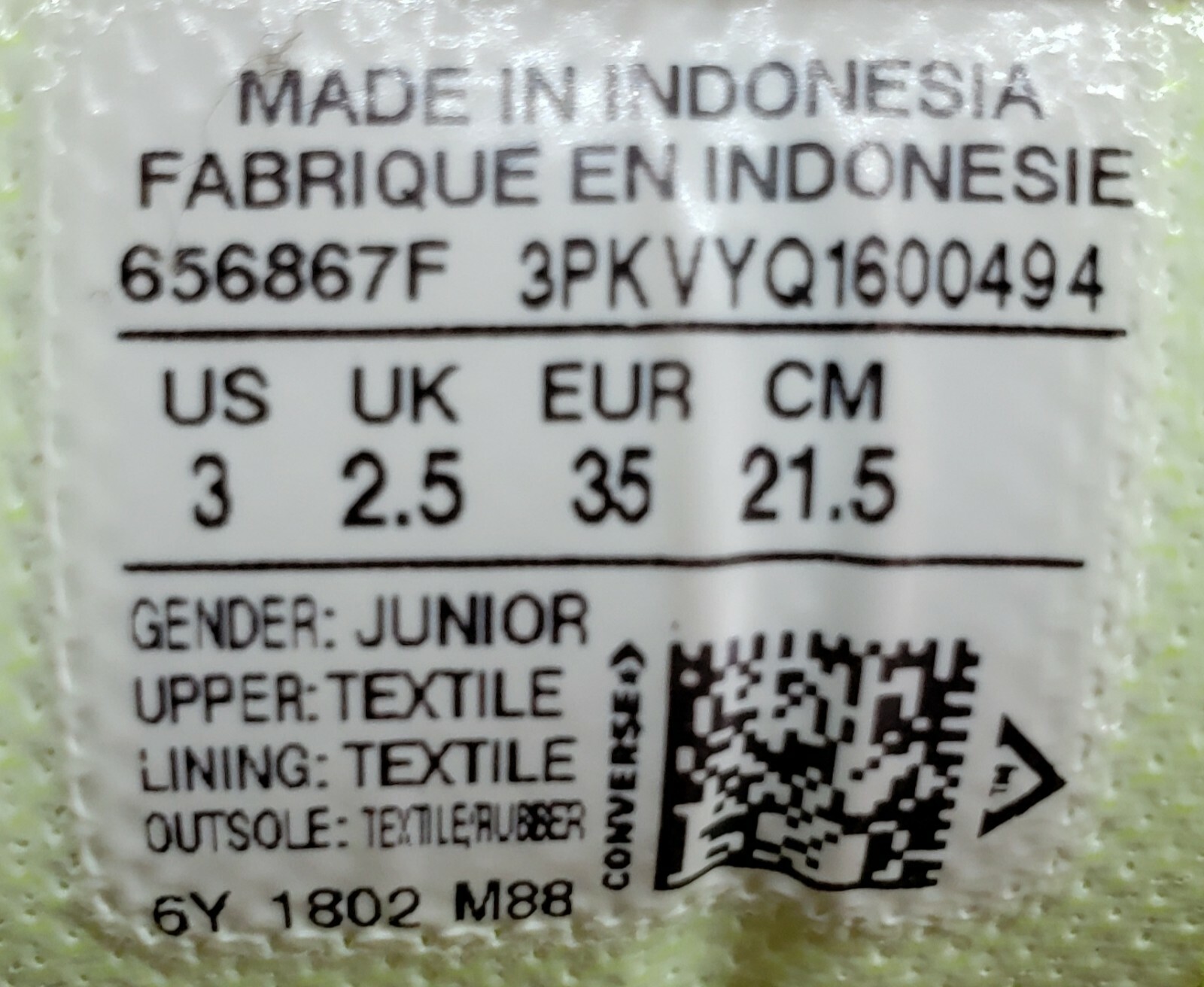 Converse All Star Toddler Medium Black Mid Women's 4.5 Youth 3 656867F thumbnail 7