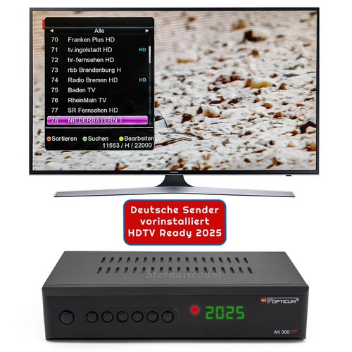 HD Digital Satelliten Receiver FULL HDTV 1080 USB Mediaplayer HDMI SCART AX300 + - Bild 4 von 10